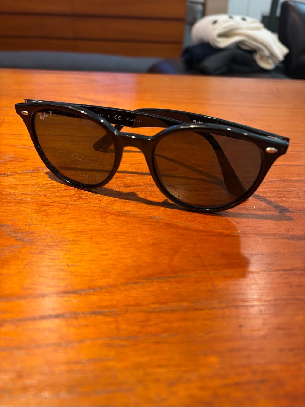 Ray-Ban Black Polarized Sunglasses with Case
